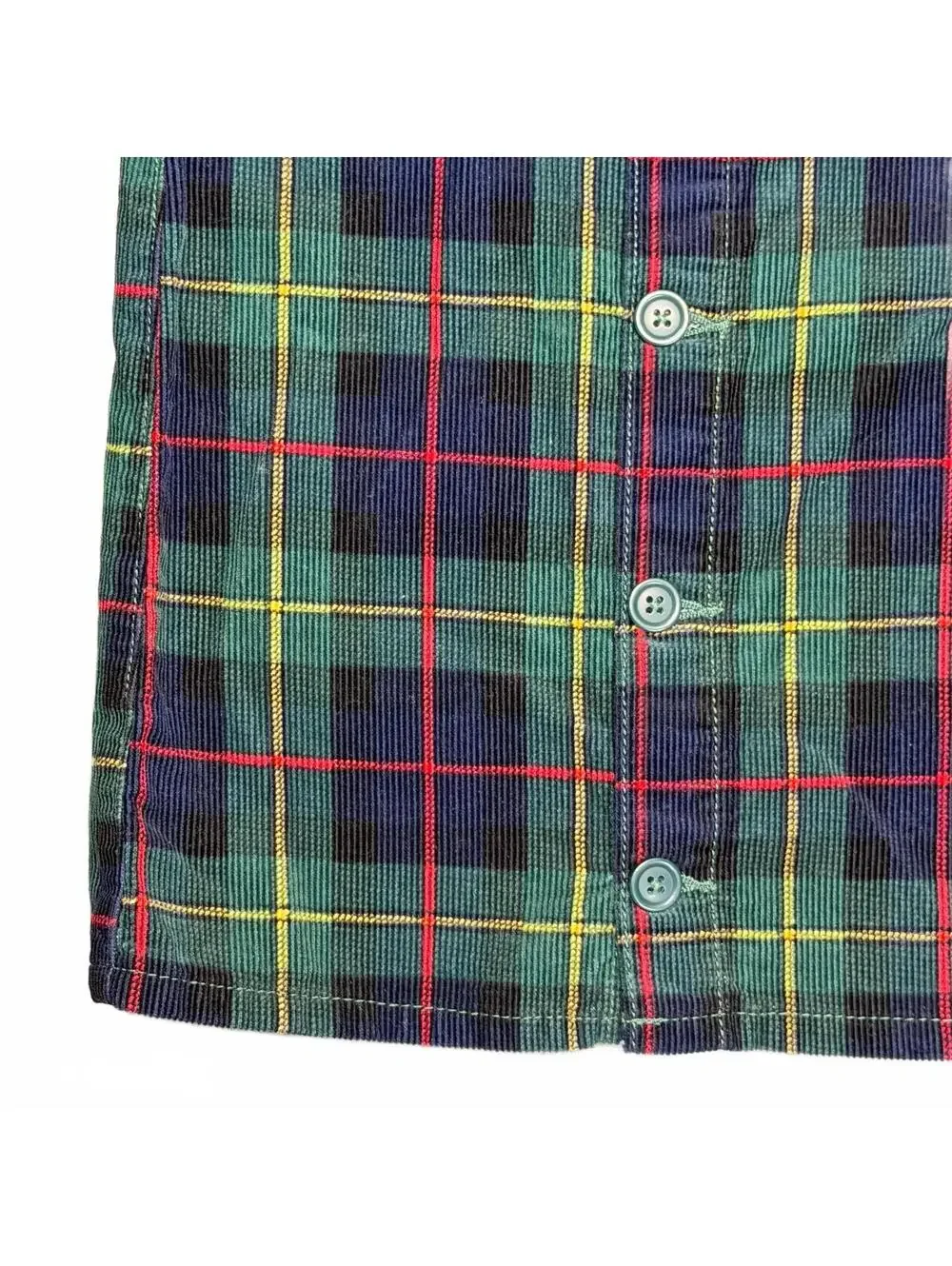 The Children's Place Girls' Green Plaid Corduroy Overall Dress Size 6